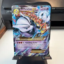 Pokemon M Mega Mewtwo EX Ultra Rare Holo TCG Card 63/162 LP - Image 1