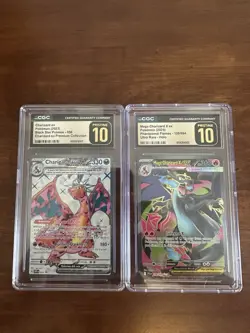 Pokemon TCG 2 Card Lot - CGC Pristine 10 Charizard 056, Mega Charizard X 109/094 - Image 1