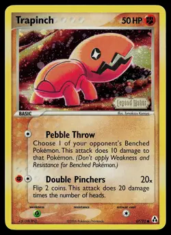 Pokemon Card - Trapinch Legend Maker 67/92 Common Reverse Holo STAMPED - Image 1