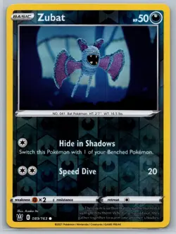 Zubat - Reverse Holo - Battle Styles 089/163 Pokemon Card - Image 1