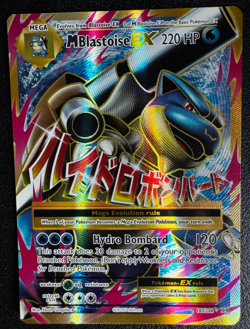 Pokemon Mega M Blastoise EX Card Hydro Bombard Attack 102/108 - Image 1
