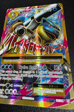 Pokemon Mega M Blastoise EX Card Hydro Bombard Attack 102/108 - Image 5