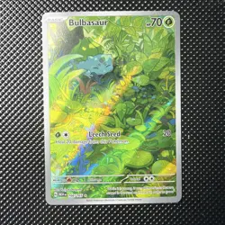Pokemon TCG Bulbasaur Holo Card 166/165 Scarlet & Violet 151 Illustration Rare - Image 1