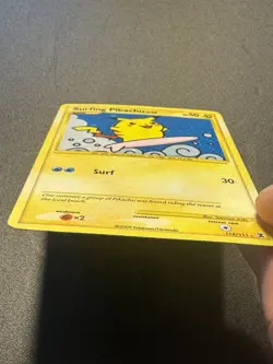 Pokemon Pikachu TCG Surfing Holo Card 114/111 Rising Rivals Secret Rare - Image 4