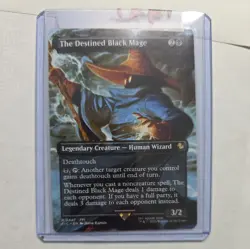 The Destined Black Mage MTG (Borderless) Final Fantasy 0447 non-foil Scene Card - Image 1