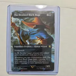 The Destined Black Mage MTG (Borderless) Final Fantasy 0447 non-foil Scene Card - Image 4