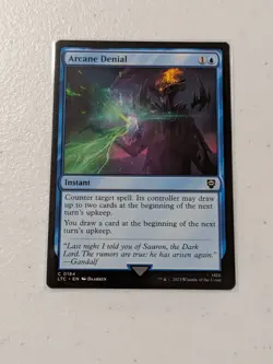 MTG Arcane Denial - Commander Lord Of The Rings NM - Image 1