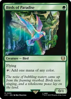 Birds of Paradise Light Play, English Magic the Gathering MTG Commander: The lor - Image 1