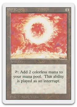 Sol Ring (LP) Revised Edition 3ED Magic MTG - Image 1