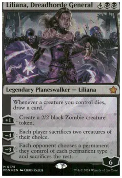 Foundations #176 Liliana, Dreadhorde General Foil - Image 1