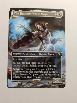 The Destined White Mage (Borderless) Commander: Final Fantasy Regular 444 MtG - Image 1