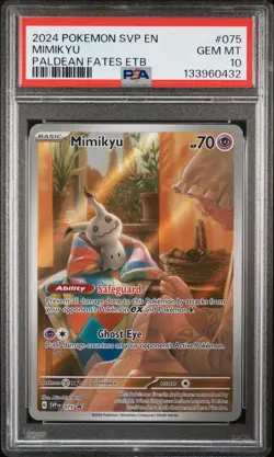 2024 POKEMON SVP EN-SV BLACK STAR PROMO #075 MIMIKYU PSA 10 - Image 1