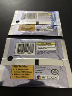 2 Vintage 1999 Artbox Pokemon Series 1 Factory Sealed Sticker Booster Pack - Image 2
