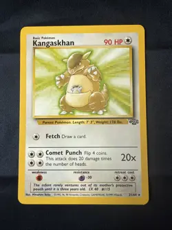 Pokemon Kangaskhan 21/64 Jungle Unlimited Non-Holo Rare NM Mint WotC 1999 TCG - Image 1