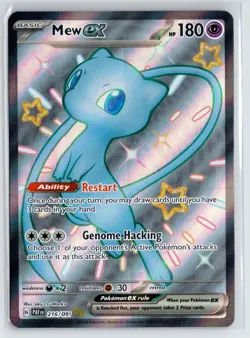 Pokemon SV: Paldean Fates #216/091 Mew ex NM - Image 1