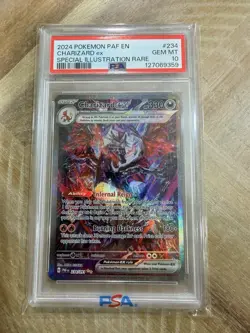2024 Pokemon Paldean Fates Charizard ex #234/091 PSA 10 - Image 1