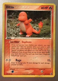 Ditto (Charmander) 37/113 Delta Species Uncommon 2005 Vintage Pokemon TCG MP - Image 1