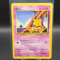 Pokemon TCG Abra 043/102 Base Set Basic 30HP Common Regular - Image 1
