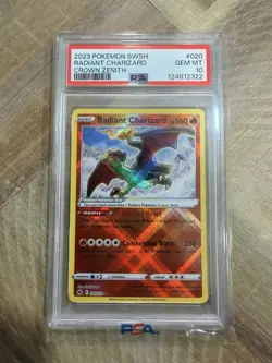 2023 Pokemon SWSH Crown Zenith Radiant Charizard #020/159 PSA 10 - Image 1