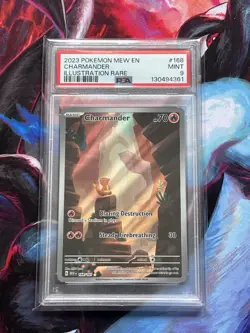 Pokemon Charmander 168/165 Scarlet & Violet 151 Illustration Rare PSA 9 English - Image 1