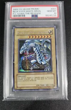Yugioh PSA 10 Blue Eyes White Dragon PCK-001 Power of Chaos Kaiba Promo GEM MINT - Image 1