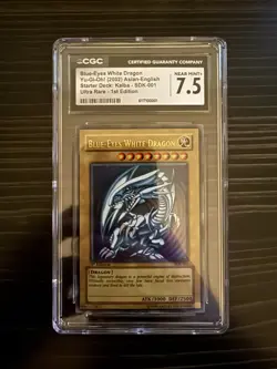 Yu-Gi-Oh! CGC Asian-English Blue-Eyes White Dragon SDK-001 1st Edition 7.5 - Image 1