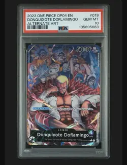 2023 One Piece Donquixote Doflamingo (English) Alt Art Leader / OP04-019 PSA 10 - Image 1