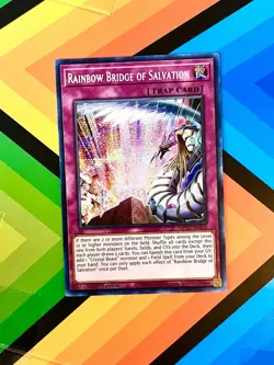Yugioh Rainbow Bridge of Salvation MP22-EN270 Secret Rare 1st Ed NM x1 - Image 1