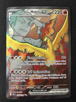 Pokemon TCG Team Rockets Moltres EX Destined Rivals 208/182 NearMint Condition - Image 1