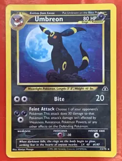 Umbreon Holo 13/75 Pokemon Card (1995-2001, EX Condition, VERY RARE) - Image 1
