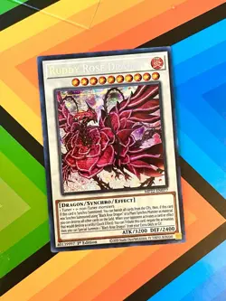 Yugioh Ruddy Rose Dragon MP22-EN077 Secret Rare 1st Ed NM Holo Bleed - Image 1