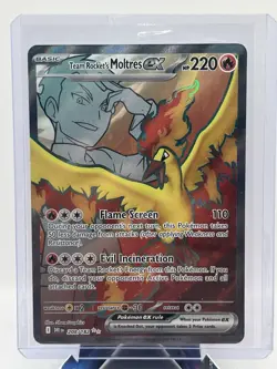 Pokemon TCG-Team Rocket's Moltres ex-208/182-Sv10: Destined Rivals-M/NM! - Image 1