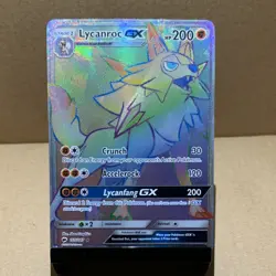 Pokemon Lycanroc GX 155/147 Sm-Burning Shadows Rainbow Rare Holo 200 HP - Image 1