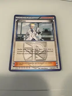 Pokemon TCG Colress Team Plasma 118/135 Non Holo Supporter Plasma Storm LP - Image 1