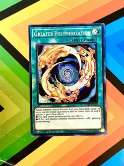 YuGiOh! Greater Polymerization MP22-EN050 Secret Rare 1st Edition NM Holo Bleed - Image 1