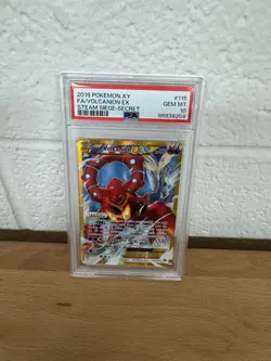 Pokemon XY Steam Siege # 115 Full Art Volcanion EX Secret Rare PSA 10 GEM MINT! - Image 1