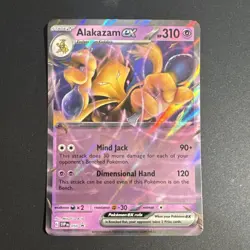 Pokemon TCG Alakazam ex SVP Promo Holo ERROR no Star pattern on holo - Image 1