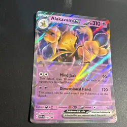 Pokemon TCG Alakazam ex SVP Promo Holo ERROR no Star pattern on holo - Image 2