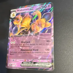 Pokemon TCG Alakazam ex SVP Promo Holo ERROR no Star pattern on holo - Image 3