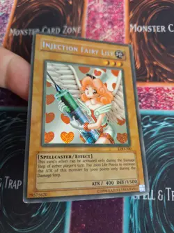 Yugioh Injection Fairy Lily LOD-100 Secret Rare Unlimited Moderately Played - Image 2