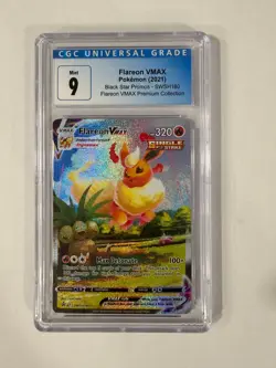 Pokemon Flareon VMAX SWSH180 CGC 9 Sword & Shield Promo Full Art Holo - Image 1
