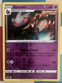 Banette - 063/198 - SWSH Chilling Reign - Pokemon - Reverse Holo (Rare) - NM/M - Image 1