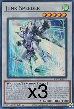 3X Yugioh Junk Speeder RA01-EN032 Secret Rare 1st Edition NM - Image 1