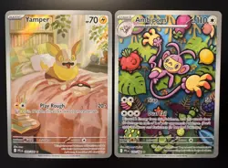 Pokemon TCG - Yamper & Ambipom Me02: Phantasmal Flames Illustration Rare Holos - Image 1