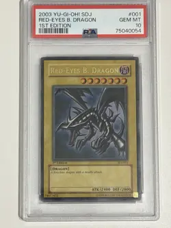 2003 YuGiOh Red-Eyes B. Dragon 1st Edition SDJ-001 PSA 10 GEM MINT - Image 2