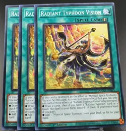 Yugioh! 3x Radiant Typhoon Vision DOOD-EN063 Common 1st Ed NM - Image 1