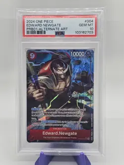 2024 ONE PIECE PRB01-PREMIUM BOOSTER ALTERNATE ART #004 EDWARD NEWGATE PSA 10 - Image 1