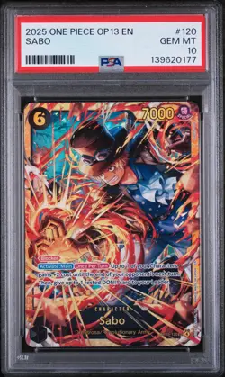 2025 ONE PIECE OP13-CARRYING ON HIS WILL #120 SABO PSA 10 - Image 1