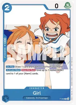 One Piece TCG P-096 Girl Pre-Release Promo – English – sealed - Image 1