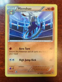 Uncommon Mienshao Pokemon Card, Furious Fists Set 57/111 - Image 1